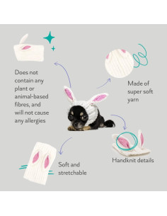 Disfraz de Conejo para Perro Zoo Snoods - Snood Pequeño Blanco 2