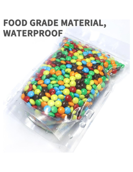 100 Bolsas Reutilizables Transparentes de Pie 10x15 cm Mstar Packing