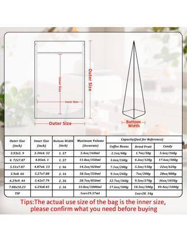 100 Bolsas Reutilizables Transparentes de Pie 10x15 cm Mstar Packing