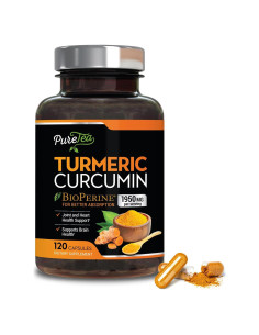 Cápsulas de Cúrcuma Curcumina 1950mg con BioPerina - 120 Unidades