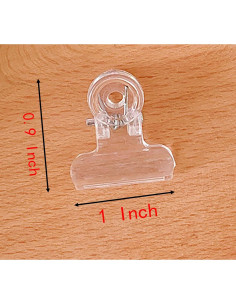 Clips de Papel Acrílicos YIKANGHENG Transparentes 20 Pcs 2