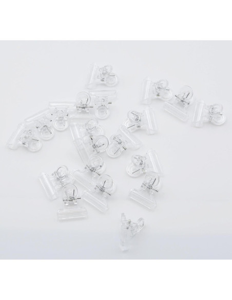 Clips de Papel Acrílicos YIKANGHENG Transparentes 20 Pcs