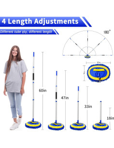 Kit de limpieza de coche COFSODI con mango desmontable 157 cm 2