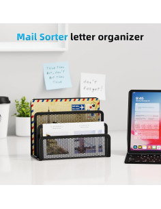 Organizador de Correo Marbrasse de Metal 3 Compartimentos 2P 2