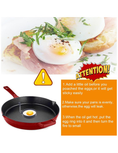 Anillo de Pancakes WOWITIS 15 cm Antiadherente 2 Piezas