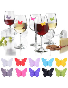 Conjunto de 10 Marcadores de Copas de Vino ALYC Silicona 2