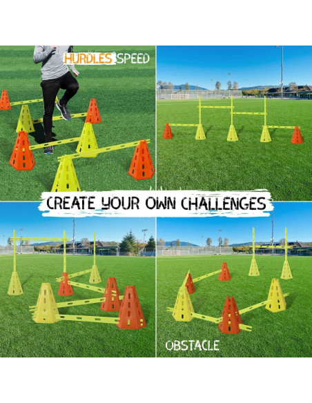 Conjunto de Entrenamiento de Velocidad Yes4All - 8 Conos y 4 Barras