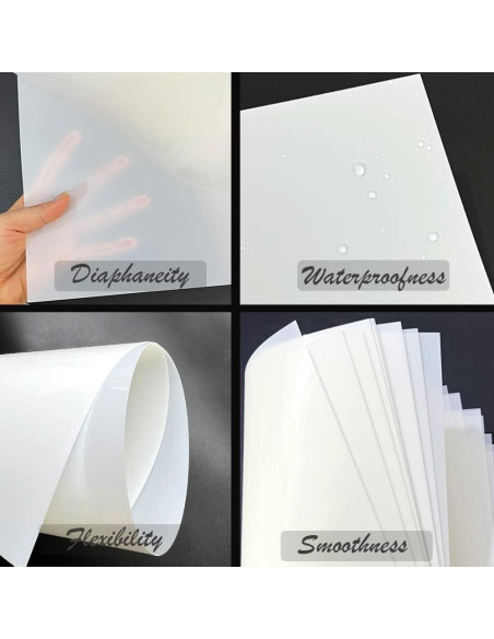 10 Hojas Plantillas Mylar 30.5x30.5cm 10mil PET Reutilizables