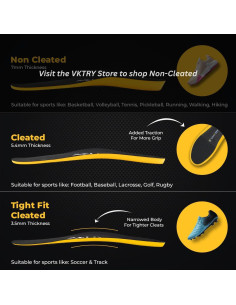 Plantillas VKTRY Gold de fibra de carbono para fútbol y pista - Hombres 3-3.5, Mujeres 5-5.5 2