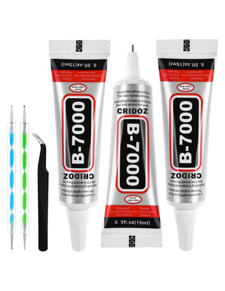B7000 Pegamento Transparente Cridoz para Joyería 3x15ml