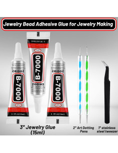 B7000 Pegamento Transparente Cridoz para Joyería 3x15ml 2