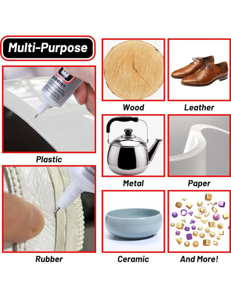 B7000 Pegamento Transparente Cridoz para Joyería 3x15ml