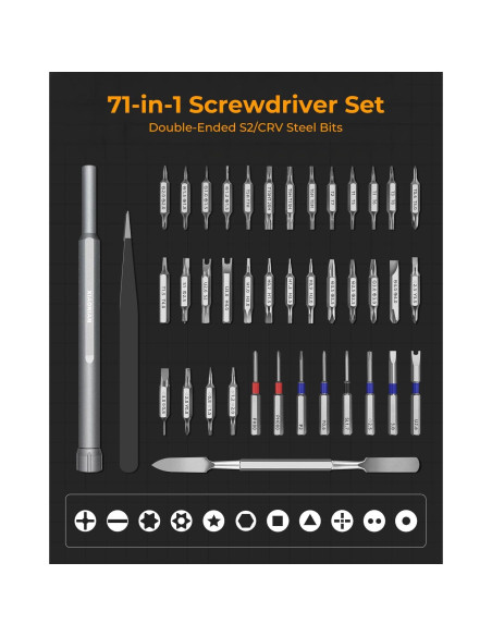 Juego de Destornilladores de Precisión 71 en 1 XIAONIAN