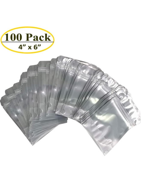 100 Bolsas Mylar Reutilizables 4x6" Belinlen con Cierre 100 Bolsas Mylar Reutilizables 4x6" Belinlen con Cierre