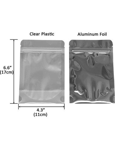100 Bolsas Mylar Reutilizables 4x6" Belinlen con Cierre