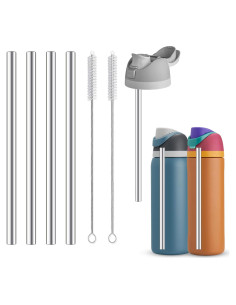 Pajitas de Acero Inoxidable Reutilizables COCGVEL 21cm 4 Pcs