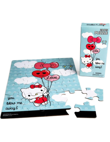 Conjunto de Regalo Hello Kitty - Caja de Almuerzo, Botella, Rompecabezas y Estuche