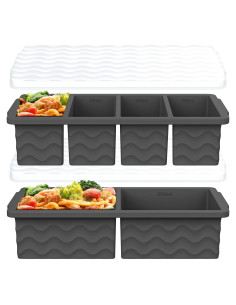 Moldes de Silicona Aopigavi para Congelar Sopa con Tapa - 2 Piezas