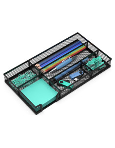 Organizador de Cajón Metálico ITAYVAN 6 Compartimentos Negro