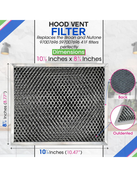 Filtro de Ventilación de Campana Beagan 41F 1-Pack 26.67x22.35 cm Filtro de Ventilación de Campana Beagan 41F 1-Pack 26.67x22.35 cm