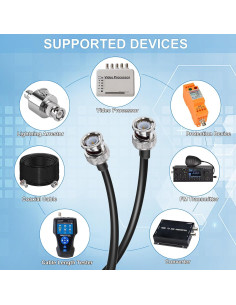 Cable Coaxial BNC TUOLNK RG58 30 cm 50 ohm Macho a Macho - 2 PZS 2