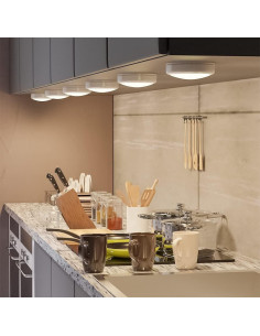 Luces LED Puck HELPLEX RGBW con Control Remoto - Paquete de 3 2