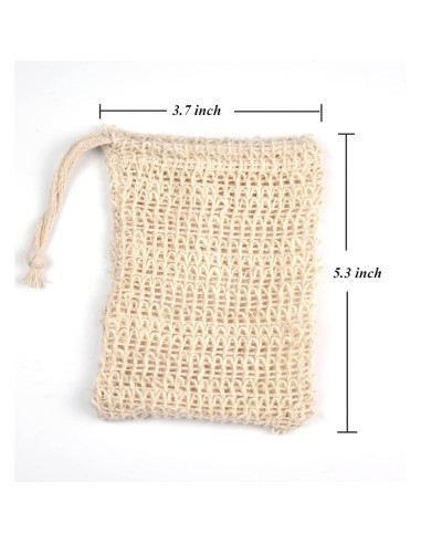 Bolsa de Jabón de Sisal Natural ZEPELOFFY - 10 Paquetes