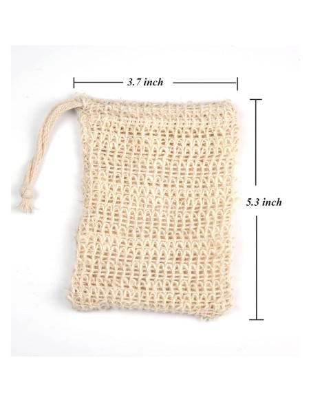 Bolsa de Jabón de Sisal Natural ZEPELOFFY - 10 Paquetes