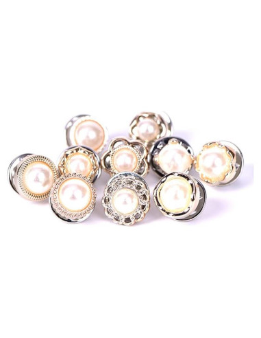 10 Botones de Perla Vingol 12mm para Ropa y Manualidades