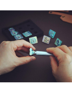 Kit de estampado de números OWDEN 10 piezas 19 mm para cuero 2