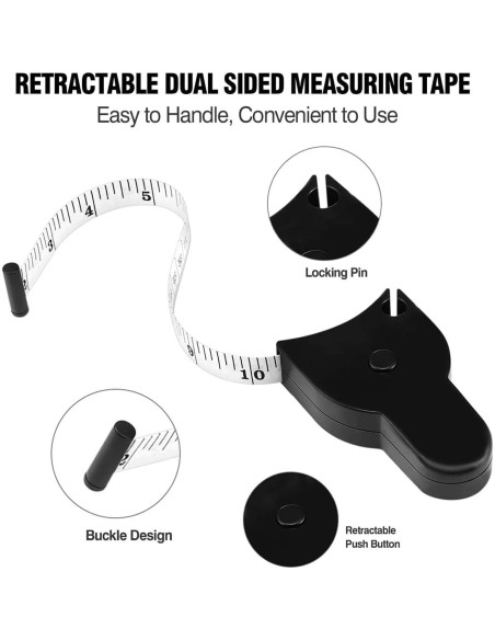Cinta Métrica Corporal LYTOWN 3PCS 150cm Retráctil
