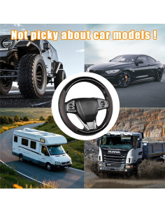 Cubierta de Volante Zpana 38 cm Fibra de Carbono Antideslizante 2