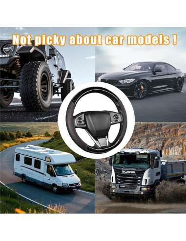 Cubierta de Volante Zpana 38 cm Fibra de Carbono Antideslizante