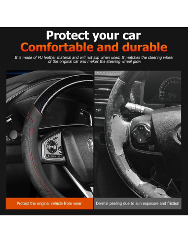 Cubierta de Volante Zpana 38 cm Fibra de Carbono Antideslizante