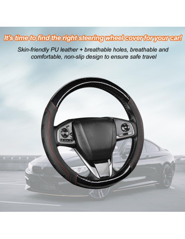 Cubierta de Volante Zpana 38 cm Fibra de Carbono Antideslizante