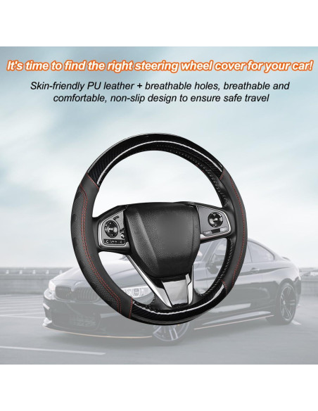 Cubierta de Volante Zpana 38 cm Fibra de Carbono Antideslizante