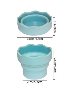 Cubo Lavador de Pinceles Plegable AddLotLot Silicona Azul 2