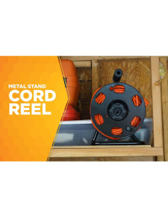 Soporte de Carrete de Extensión Metal Woods 22849 45.72m Negro 2