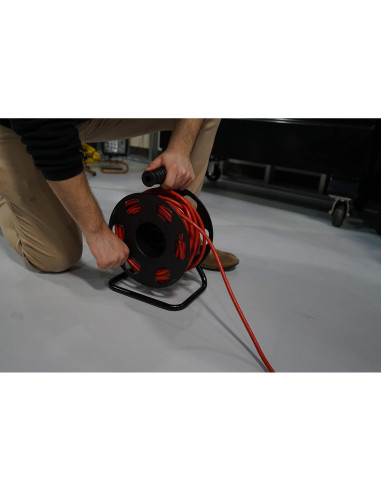 Soporte de Carrete de Extensión Metal Woods 22849 45.72m Negro