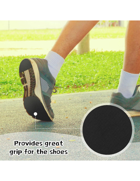 10 Almohadillas Antideslizantes para Zapatos Goma Negra 7.9x12.9cm