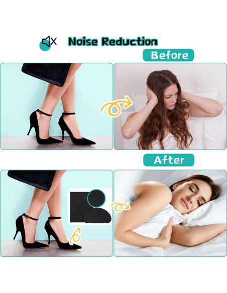 10 Almohadillas Antideslizantes para Zapatos Goma Negra 7.9x12.9cm