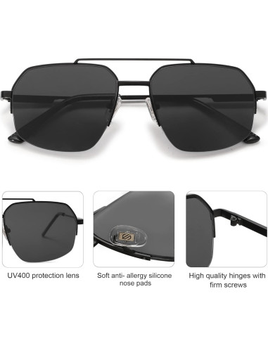 Gafas de sol aviador SOJOS SJ1191 unisex retro UV400