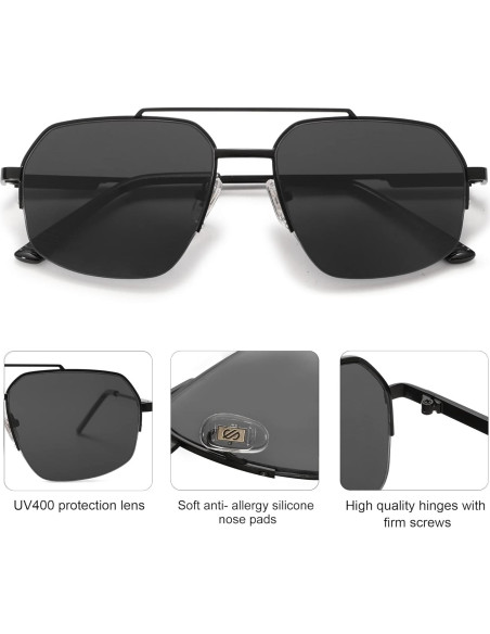 Gafas de sol aviador SOJOS SJ1191 unisex retro UV400