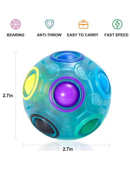 Bola de Rompecabezas Mágica Antiestrés Vdealen 7 cm - Paquete de 5