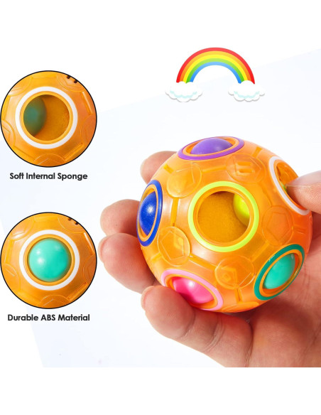 Bola de Rompecabezas Mágica Antiestrés Vdealen 7 cm - Paquete de 5