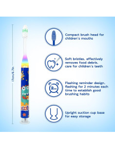 Cepillo de Dientes Intermitente DEXING con Luz LED y Temporizador - Paquete de 2 2