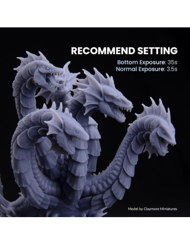 Resina 3D Lavable con Agua ELEGOO 1000g Negro para Impresoras