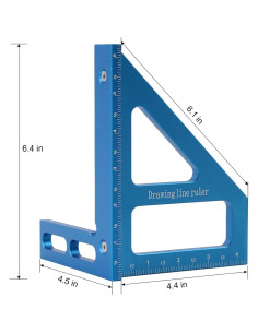 Regla de Medición Multi-Angulo 3D KETIPED 16.26 cm Azul 2