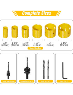 KATA Kit de Sierras de Corona Bi-Metal 11 Piezas 22-64mm 2