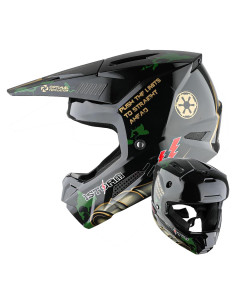 Casco de Motocross para Niños 1Storm T602 DVader Dorado 49-50 CM